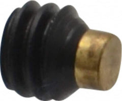 Made in USA - #8-32 UNC, 1/8" Length of Thread, Soft Tip Point Set Screw - Grade 8 Alloy Steel - Exact Tooling