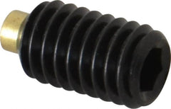 Made in USA - 3/8-16 UNC, 5/8" Length of Thread, Soft Tip Point Set Screw - Grade 8 Alloy Steel - Exact Tooling