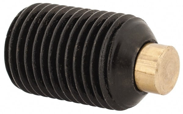 Made in USA - 1/2-20 UNF, 3/4" Length of Thread, Soft Tip Point Set Screw - Grade 8 Alloy Steel - Exact Tooling