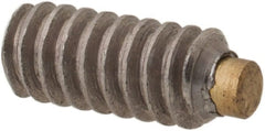 Made in USA - #4-40 UNC, 1/4" Length of Thread, Soft Tip Point Set Screw - Grade 18-8 Stainless Steel - Exact Tooling