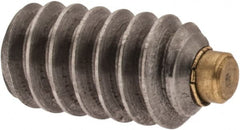 Made in USA - #6-32 UNC, 1/4" Length of Thread, Soft Tip Point Set Screw - Grade 18-8 Stainless Steel - Exact Tooling