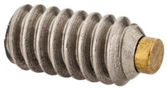 Made in USA - #10-24 UNC, 3/8" Length of Thread, Soft Tip Point Set Screw - Grade 18-8 Stainless Steel - Exact Tooling