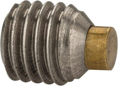 Made in USA - 1/4-28 UNF, 1/4" Length of Thread, Soft Tip Point Set Screw - Grade 18-8 Stainless Steel - Exact Tooling