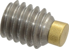 Made in USA - 5/16-18 UNC, 3/8" Length of Thread, Soft Tip Point Set Screw - Grade 18-8 Stainless Steel - Exact Tooling