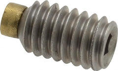 Made in USA - 5/16-18 UNC, 1/2" Length of Thread, Soft Tip Point Set Screw - Grade 18-8 Stainless Steel - Exact Tooling