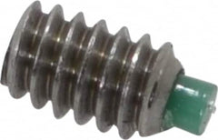 Made in USA - #2-56 UNC, 1/8" Length of Thread, Soft Tip Point Set Screw - Grade 18-8 Stainless Steel - Exact Tooling