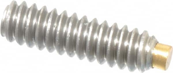 Made in USA - #4-40 UNC, 3/8" Length of Thread, Soft Tip Point Set Screw - Grade 18-8 Stainless Steel - Exact Tooling