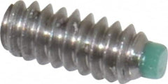 Made in USA - #4-40 UNC, 1/4" Length of Thread, Soft Tip Point Set Screw - Grade 18-8 Stainless Steel - Exact Tooling