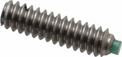 Made in USA - #6-32 UNC, 1/2" Length of Thread, Soft Tip Point Set Screw - Grade 18-8 Stainless Steel - Exact Tooling