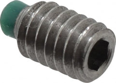 Made in USA - #8-32 UNC, 1/4" Length of Thread, Soft Tip Point Set Screw - Grade 18-8 Stainless Steel - Exact Tooling