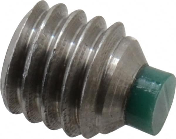 Made in USA - #10-32 UNF, 3/16" Length of Thread, Soft Tip Point Set Screw - Grade 18-8 Stainless Steel - Exact Tooling