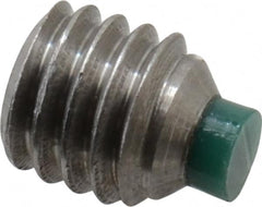 Made in USA - #10-32 UNF, 3/16" Length of Thread, Soft Tip Point Set Screw - Grade 18-8 Stainless Steel - Exact Tooling