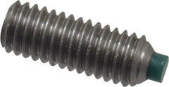 Made in USA - #10-32 UNF, 1/2" Length of Thread, Soft Tip Point Set Screw - Grade 18-8 Stainless Steel - Exact Tooling