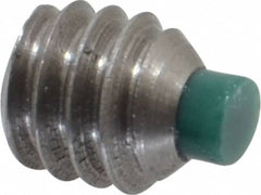 Made in USA - 1/4-20 UNC, 1/4" Length of Thread, Soft Tip Point Set Screw - Grade 18-8 Stainless Steel - Exact Tooling