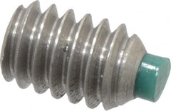 Made in USA - 1/4-20 UNC, 3/8" Length of Thread, Soft Tip Point Set Screw - Grade 18-8 Stainless Steel - Exact Tooling