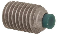 Made in USA - 1/4-28 UNF, 3/8" Length of Thread, Soft Tip Point Set Screw - Grade 18-8 Stainless Steel - Exact Tooling