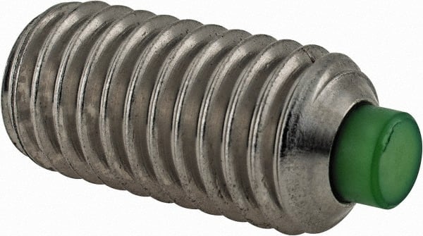 Made in USA - 1/2-13 UNC, 1" Length of Thread, Soft Tip Point Set Screw - Grade 18-8 Stainless Steel - Exact Tooling