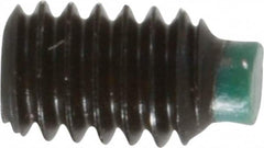 Made in USA - #8-32 UNC, 1/4" Length of Thread, Soft Tip Point Set Screw - Grade 8 Alloy Steel - Exact Tooling