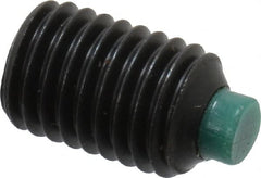 Made in USA - 1/4-28 UNF, 3/8" Length of Thread, Soft Tip Point Set Screw - Grade 8 Alloy Steel - Exact Tooling