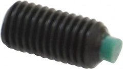 Made in USA - 1/4-28 UNF, 1/2" Length of Thread, Soft Tip Point Set Screw - Grade 8 Alloy Steel - Exact Tooling