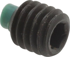 Made in USA - 3/8-16 UNC, 3/8" Length of Thread, Soft Tip Point Set Screw - Grade 8 Alloy Steel - Exact Tooling