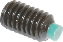 Made in USA - M6, 10mm Length of Thread, Soft Tip Point Set Screw - Grade 8 Alloy Steel - Exact Tooling