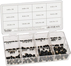 Made in USA - 210 Piece, #4-40 to 5/16-18, Alloy Steel Set Screw Assortment - Hex Head, Hex Socket Drive, 1/8 to 1/2" Long, Grade 303 - Exact Tooling