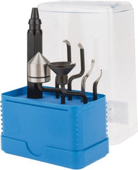 Noga - 7 Piece High Speed Steel Blade Hand Deburring Tool Set - S100, S150;RD16.5, EX18;O-Ring;TC Blades, For Holes, Straight Edge, Curved Edge, Internal Thread, Key Seat/Way, Small Ridges, Bushing Scraping, External Shaft - Exact Tooling