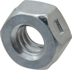 Value Collection - 1/4-20 UNC Grade 2 Two Way Lock Nut with Distorted Thread - 7/16" Width Across Flats, 7/32" High, Zinc-Plated Finish - Exact Tooling