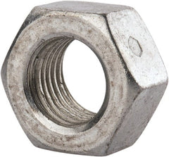 Value Collection - 7/16-20 UNF Grade 2 Two Way Lock Nut with Distorted Thread - 11/16" Width Across Flats, 3/8" High, Zinc-Plated Finish - Exact Tooling