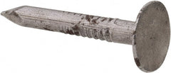 Value Collection - 11 Gauge, 1" OAL Roofing Nails - Ring Shank, Grade 2 Steel, Galvanized Finish - Exact Tooling