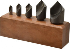 Keo - 5 Piece, 1/4 to 1" Head Diam, 82° Included Angle, Single End Countersink Set - Exact Tooling