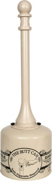Eagle - 5 Gal Galvanized Steel with Polyethylene Tube Cigarette & Cigar Receptacle - 40" High - Exact Tooling