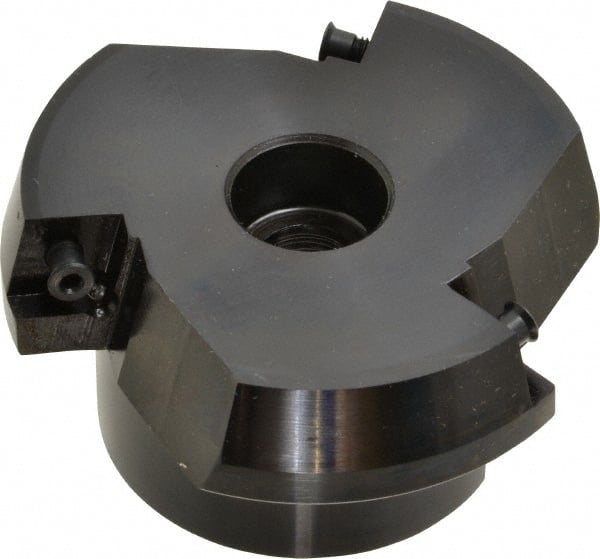 Cutting Tool Technologies - 3" Cut Diam, 1" Arbor Hole, 0.45" Max Depth of Cut, 15° Indexable Chamfer & Angle Face Mill - 3 Inserts, CNMA 432 Insert, 3 Flutes, Series SCNM - Exact Tooling