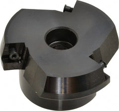Cutting Tool Technologies - 3" Cut Diam, 1" Arbor Hole, 0.45" Max Depth of Cut, 15° Indexable Chamfer & Angle Face Mill - 3 Inserts, CNMA 432 Insert, 3 Flutes, Series SCNM - Exact Tooling
