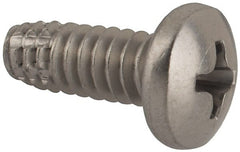 Value Collection - #10-24 UNC Thread, 1/2" Length Under Head, #2 Phillips Drive Stainless Steel Thread Cutting Screw - Pan Head, Grade 410, Point Type F - Exact Tooling