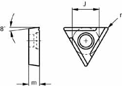 Dorian Tool - 5" Cut Diam, 1-1/2" Arbor Hole, 0.416" Max Depth of Cut, 45° Indexable Chamfer & Angle Face Mill - 8 Inserts, APKT-1604 Insert, Right Hand Cut, Through Coolant, Series APKT Cutter - Exact Tooling