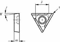 Dorian Tool - 5" Cut Diam, 1-1/2" Arbor Hole, 0.416" Max Depth of Cut, 45° Indexable Chamfer & Angle Face Mill - 8 Inserts, APKT-1604 Insert, Right Hand Cut, Through Coolant, Series APKT Cutter - Exact Tooling