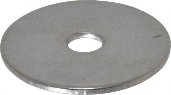 Value Collection - #10 Screw, Grade 18-8 Stainless Steel Fender Flat Washer - 7/32" ID x 1" OD, 0.05" Thick - Exact Tooling