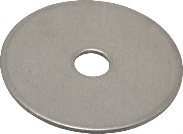Value Collection - 1/4" Screw, Grade 18-8 Stainless Steel Fender Flat Washer - 9/32" ID x 1-1/2" OD, 0.06" Thick - Exact Tooling