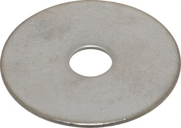 Value Collection - 5/16" Screw, Grade 18-8 Stainless Steel Fender Flat Washer - 11/32" ID x 1-1/2" OD, 0.06" Thick - Exact Tooling