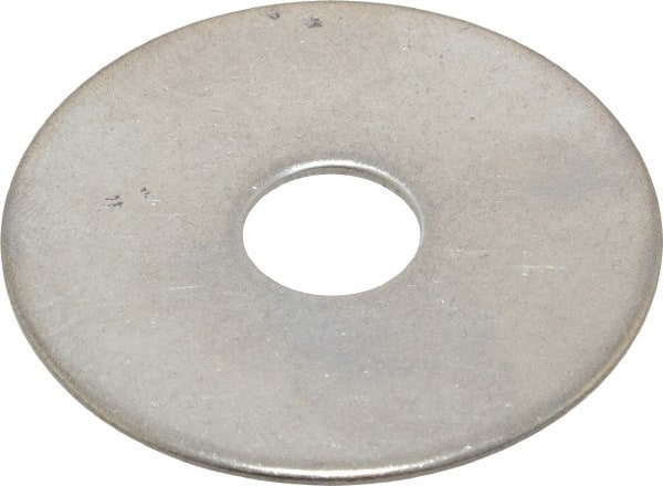 Value Collection - 1/2" Screw, Grade 18-8 Stainless Steel Fender Flat Washer - 17/32" ID x 2" OD, 0.06" Thick - Exact Tooling