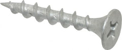 Value Collection - #6 Bugle Head, Phillips Steel Deck Screw - 1" OAL, Galvanized, Grade 2 - Exact Tooling
