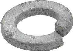 Value Collection - 3/8", 0.382" ID, 0.094" Thick Split Lock Washer - Steel, Hot Dipped Galvanized Finish, 0.382" Min ID, 0.385" Max ID, 0.68" Min OD, 0.683" Max OD - Exact Tooling