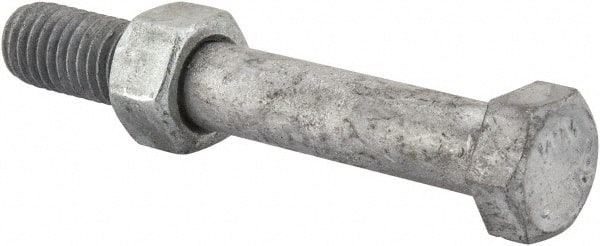 Value Collection - 1/2-13 Thread, 3-1/2" Length Under Head, Steel Hex Head Bolt - Hot Dipped Galvanized Coated, 3/4" Hex, UNC Thread, ANSI/ASME B18.2.2 & ASME B18.2.1, Grade 2 - Exact Tooling