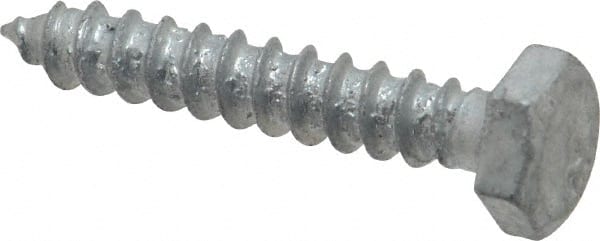 Value Collection - 1/4" Screw, 1-1/2" Length Under Head, Steel, Hex Head Lag Screw - Hot Dipped Galvanized, AISI 1006, ASME B18.2.1 Fastner, Grade 1006-1022 - Exact Tooling