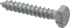 Value Collection - 1/4" Screw, 1-1/2" Length Under Head, Steel, Hex Head Lag Screw - Hot Dipped Galvanized, AISI 1006, ASME B18.2.1 Fastner, Grade 1006-1022 - Exact Tooling