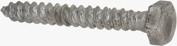 Value Collection - 1/4" Screw, 2" Length Under Head, Steel, Hex Head Lag Screw - Hot Dipped Galvanized, AISI 1006, ASME B18.2.1 Fastner, Grade 1006-1022 - Exact Tooling