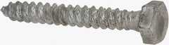 Value Collection - 1/4" Screw, 2" Length Under Head, Steel, Hex Head Lag Screw - Hot Dipped Galvanized, AISI 1006, ASME B18.2.1 Fastner, Grade 1006-1022 - Exact Tooling