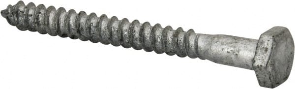 Value Collection - 1/4" Screw, 2-1/2" Length Under Head, Steel, Hex Head Lag Screw - Hot Dipped Galvanized, AISI 1006, ASME B18.2.1 Fastner, Grade 1006-1022 - Exact Tooling